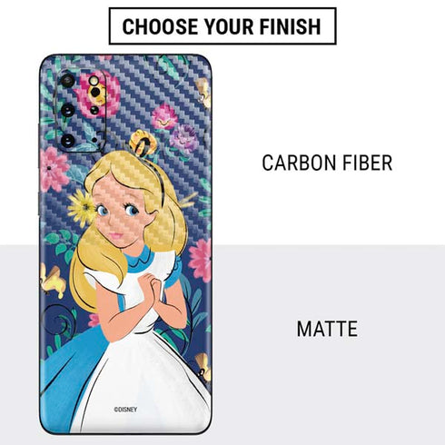 Disney Alice in Wonderland (animated) Floral Print Galaxy S20 Plus Skin